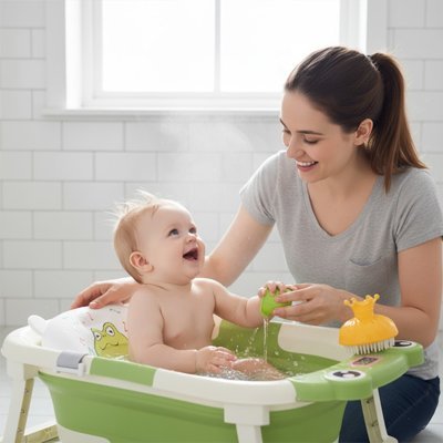Baignoire bébé pliable | Compacte et légère - Calin Calinou