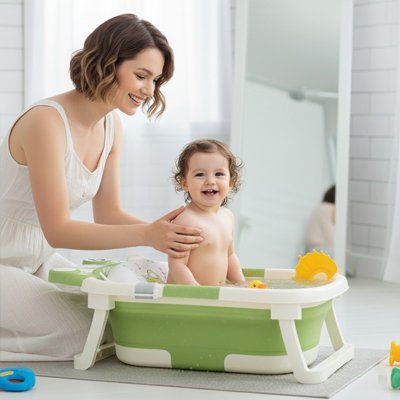 Baignoire bébé pliable | Compacte et légère - Calin Calinou