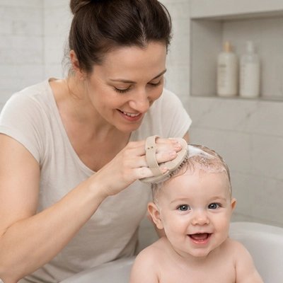 Brosse cheveux bebe en silicone 