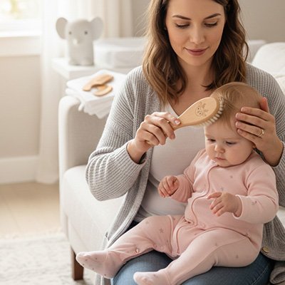 Brosse cheveux pour bebe comme cadeau de naissance