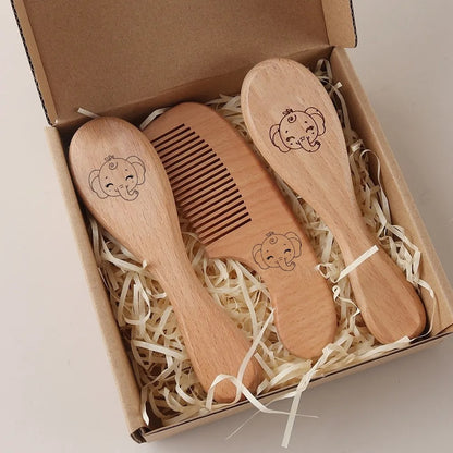 brosse cheveux pour bebe en boîte style éléphant 