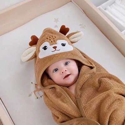 Cape de bain bébé doux et absorbante 