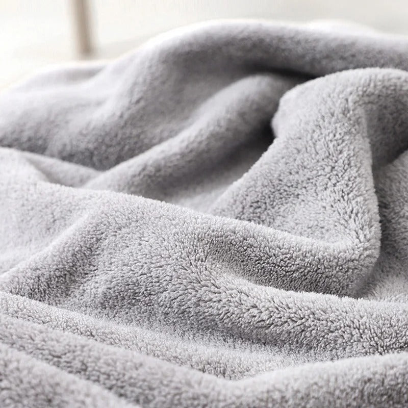 Cape de bain bébé douce gris