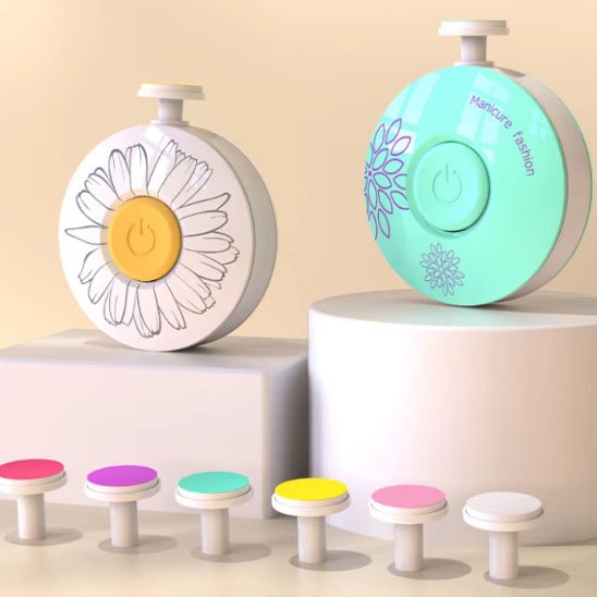 Coupe ongle bébé à batterie avec 6 embouts de ponçage 