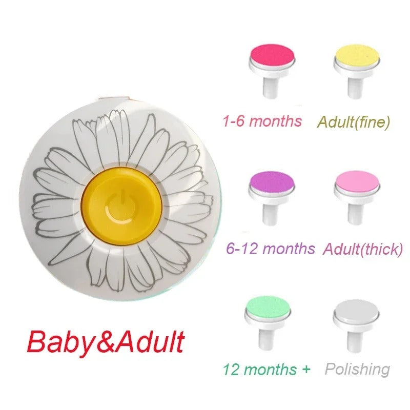 Coupe ongle bébé blanc floral en kit de soin 