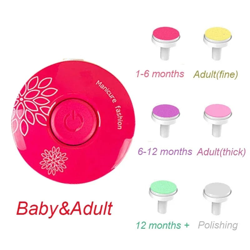 Coupe ongle bébé en corail avec 6 embouts différents 