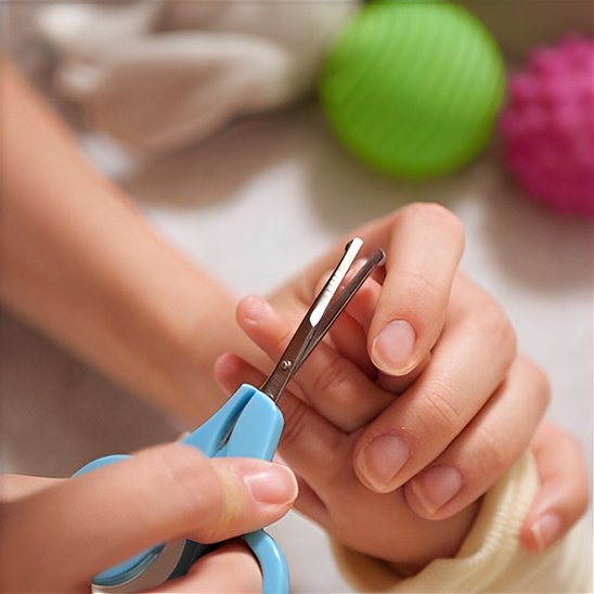 Coupe ongle pour bebe bleu facile à utiliser 