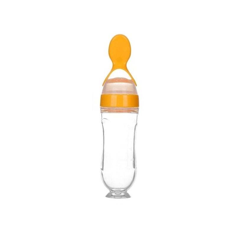 cuillere bebe orange à embout pratique