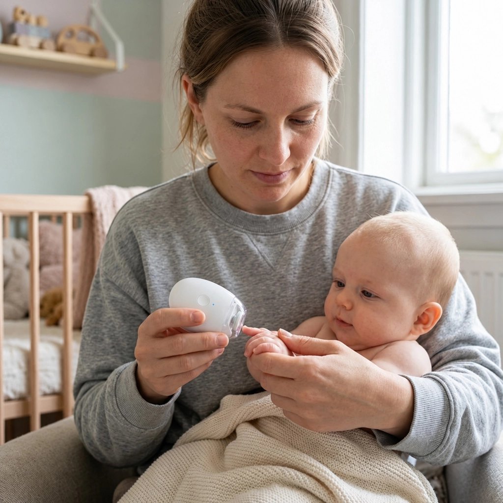 Lime a ongle electrique arrondie et sécurisée pour bébé 
