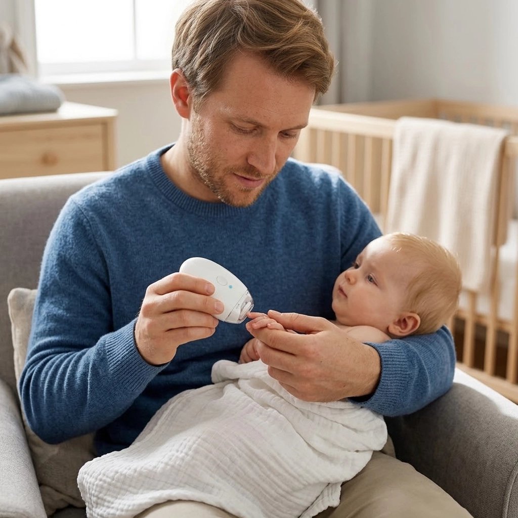 Lime a ongle electrique avec LED pour papa et bébé 