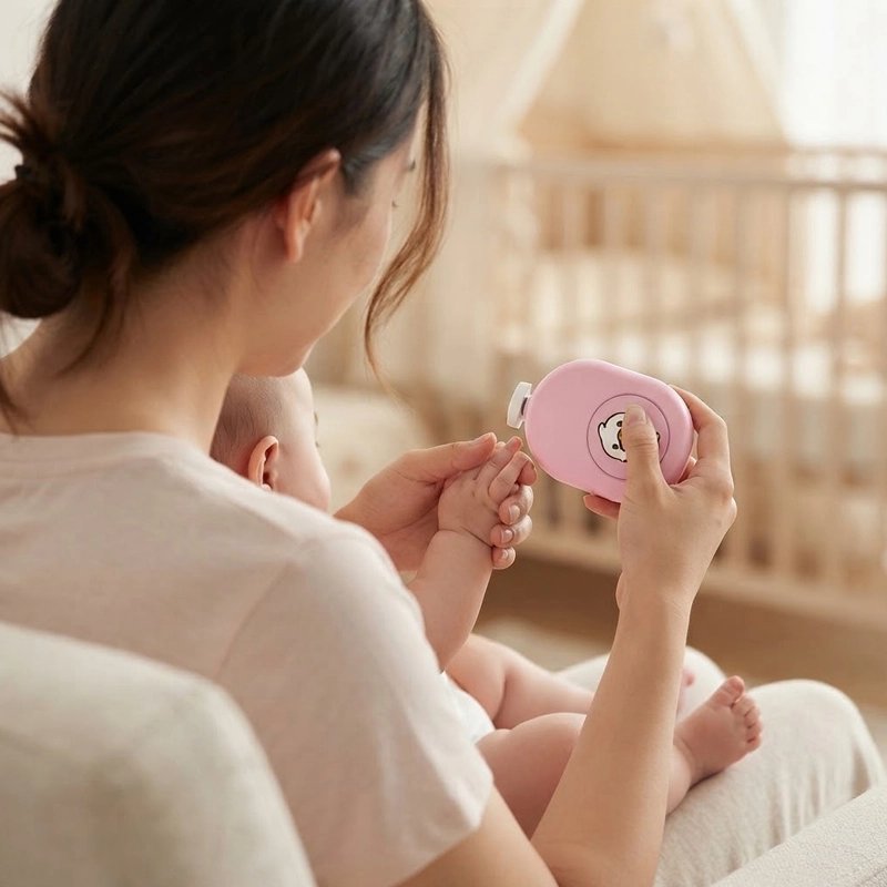 Lime a ongle electrique douce en main de maman 