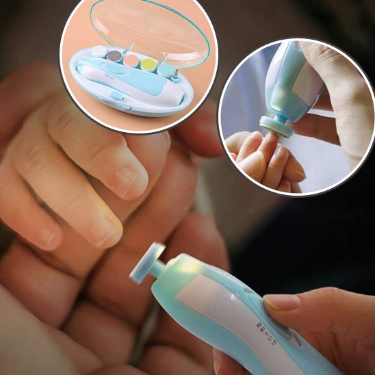 Lime à ongles électrique avec lumière LED pratique pour bébé 