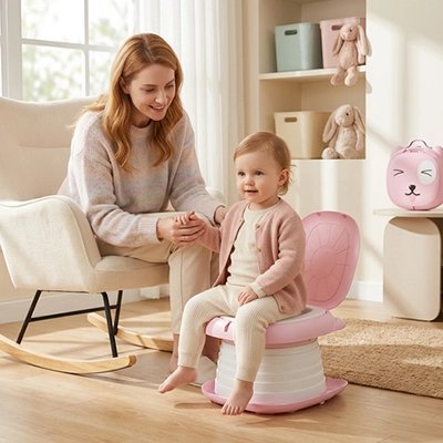 Pot bebe rose facile à utiliser et nettoyer 