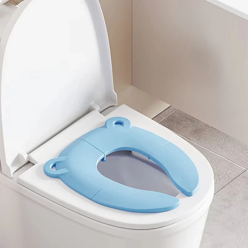 réducteur de toilette bleu compact léger 