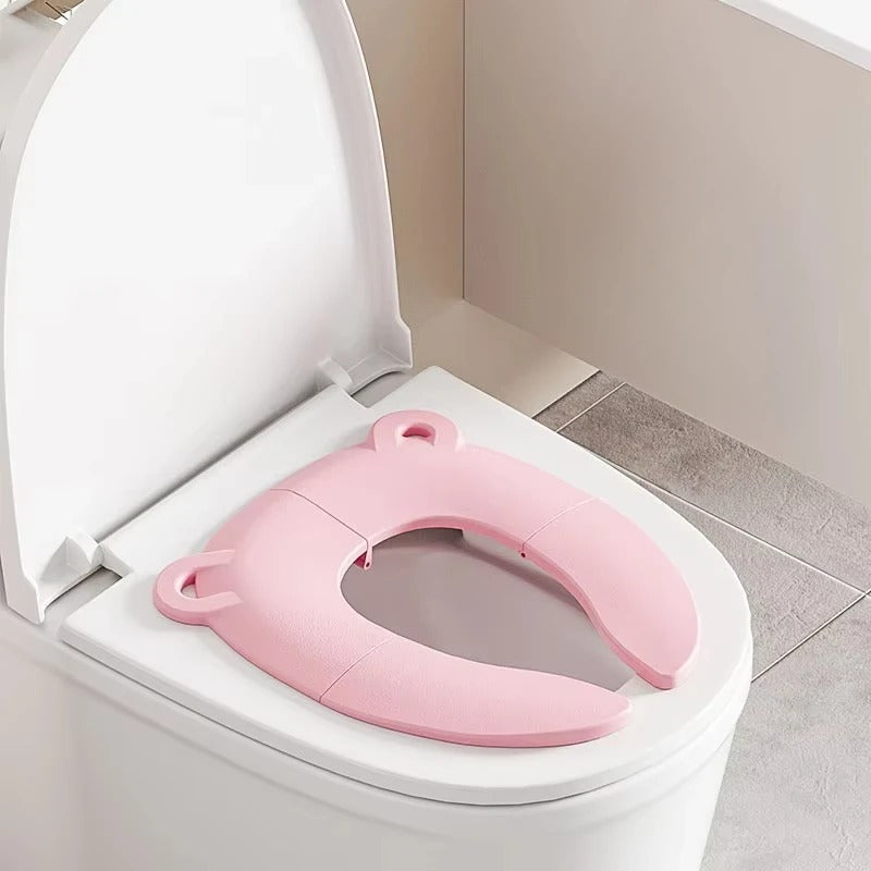 réducteur de toilette rose facile à nettoyer et emporter 