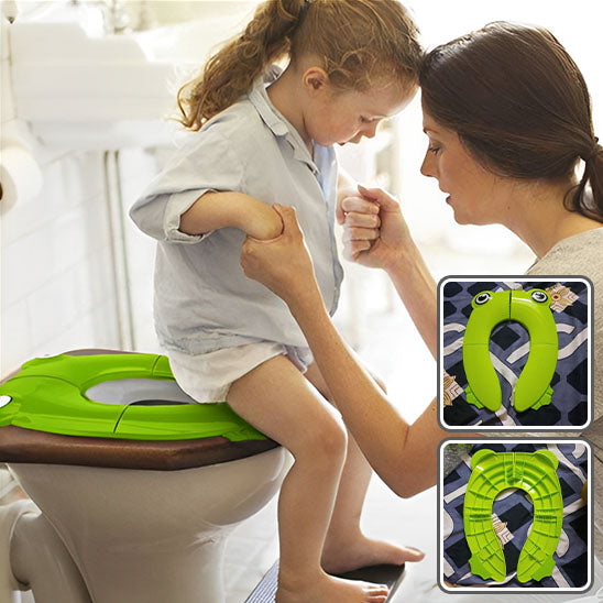 réducteur de toilette vert pour bébé