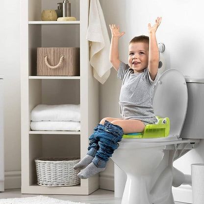 Rehausseur toilette en vert pour petit enfant 