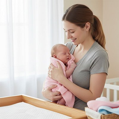 Serviette de bain bébé douce rose 