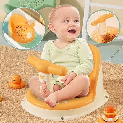 Siège de bain bébé jaune avec rotation