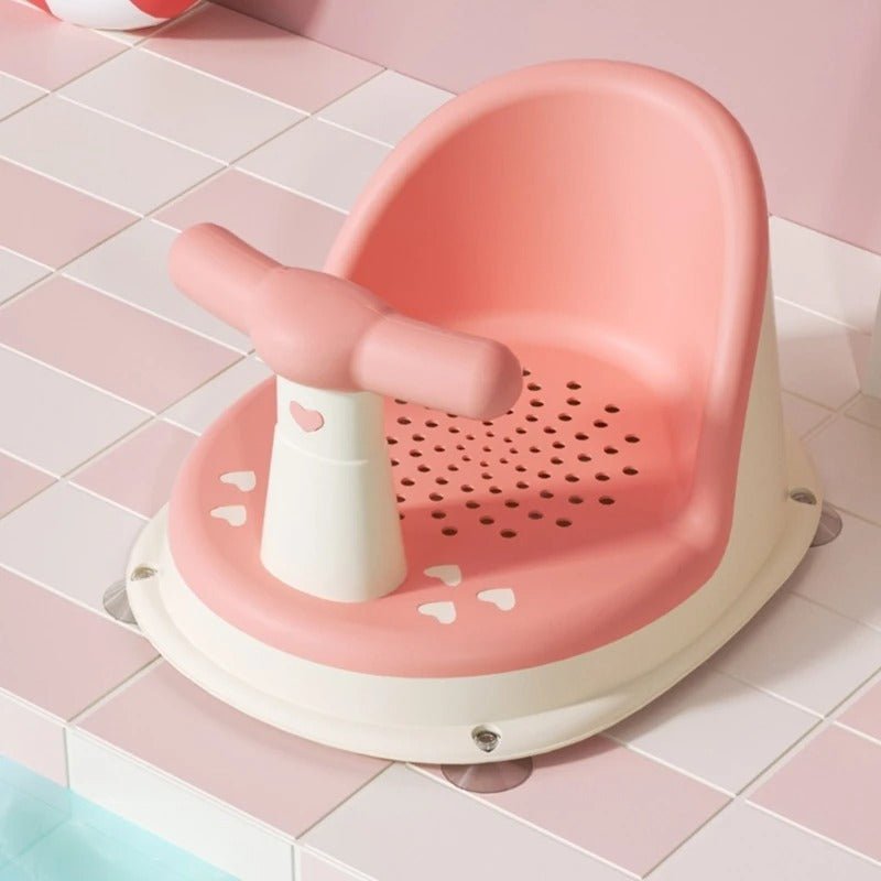 Siège de bain bébé rose rotatif