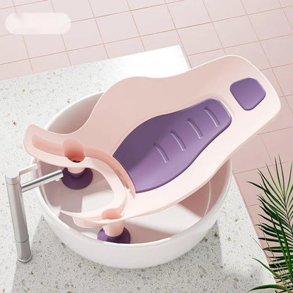 Siege de bain bebe violet pour fille léger