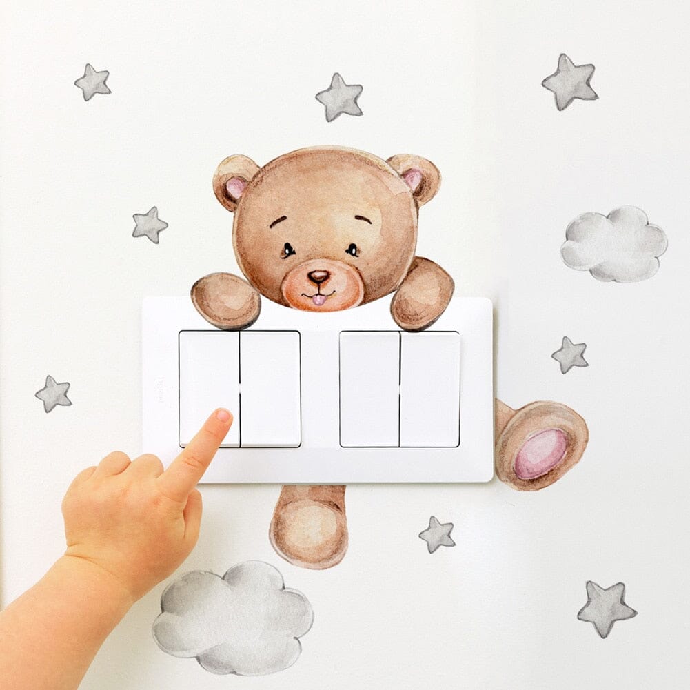 Sticker mural ourson pour la chambre de bébé