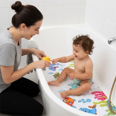 Tapis de bain pour bébé antidérapant aquatique