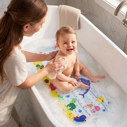 Tapis de bain pour bébé sécurisé avec dessin animaux de mer