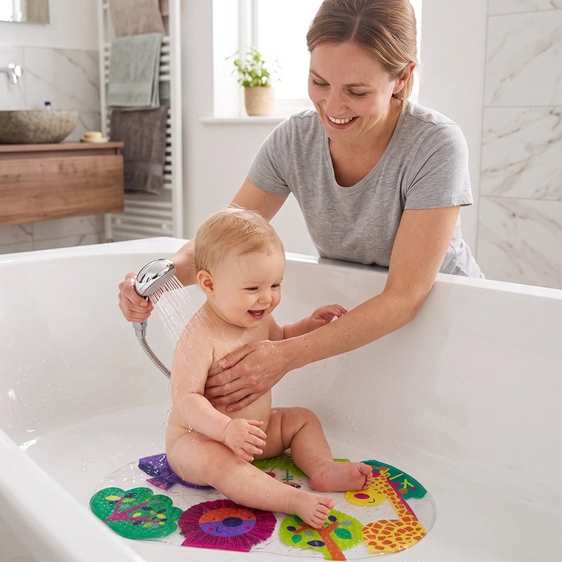 Tapis de bain pour bébé zoo antidérapant 