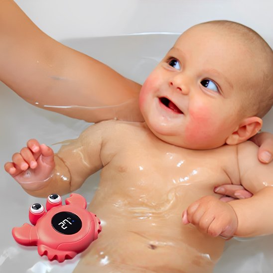 Thermomètre bain bébé Crabe affichage numérique grand écran 