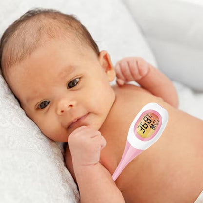 Thermometre bebe rose et affichage clair 