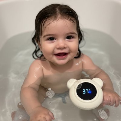Thermometre de bain bébé en forme d'ours blanc 