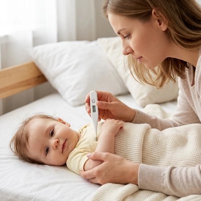 Thermomètre digital blanc compact facile à utiliser 