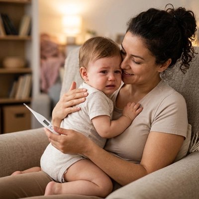 Thermomètre digital blanc rapide et préçis pour bébé 