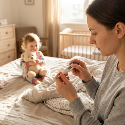 Thermomètre digital bleu avec lecture des chiffres bien visibles  