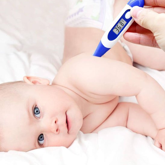Thermomètre digital bleu avec précision de lecture