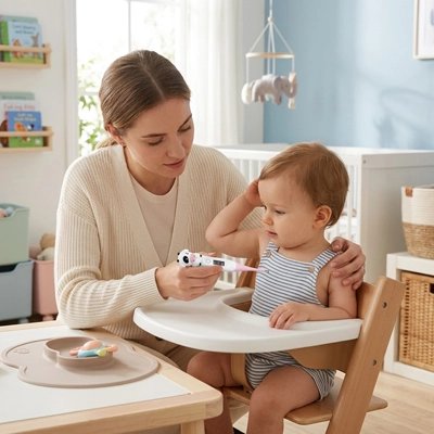 Thermomètre digital en vache rose pour bébé fille 
