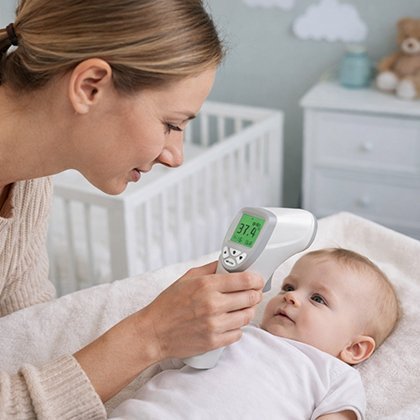 Thermomètre frontal avec écran LCD pour bébé