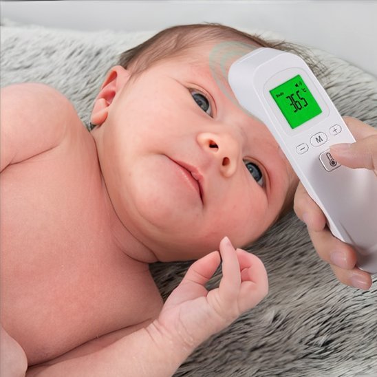 Thermomètre frontal avec affichage numrique pour bébé