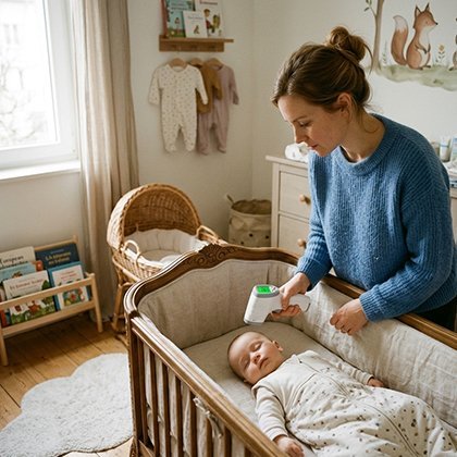 Thermomètre frontal pratique pour bébé la nuit